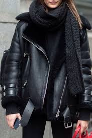 Black Shiny Faux Leather Fur Oversized Moto Jacket Fashion Winter Fashion Winter Fashion Outfits