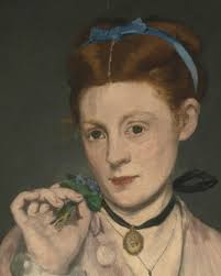 Can you spot the five senses in Edouard Manet's "Young Lady in 1866"? This  painting features Victorine Meurent, known for her bold appearances in  Manet's "Olympia" and "Luncheon