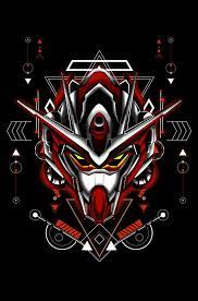 Gundam Head Sacred Geometry Art Print By Syndicatestudio X Small Gundam Head Sacred Geometry Art Gundam