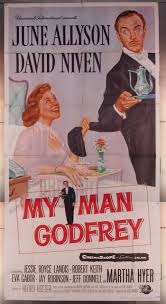 Original My Man Godfrey (1957) movie poster in VG condition for $95.00