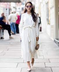Warm Winter White Dresses Winter White Dresses Fashion London Fashion Week Street Style White Dress Winter