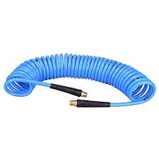 Trying to loop a poly hose into a circular coil on the ground will be an exercise in frustration. Wynnsky 1 4 X 25ft Recoil Poly Air Hose Air Compressor Hose With Swivel End And Bend Restrictor Fitting Amazon Com Compressor Hose Air Hose Air Compressor