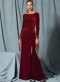 V1520 Formal Dress Patterns Vogue Dress Patterns Velvet Dress Pattern