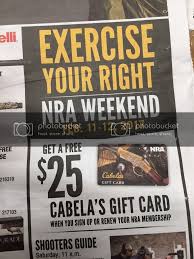 Nra credit card loginand the information around it will be available here. Cabela S Free 25 Gift Card W Nra Membership Northeastshooters Com Forums