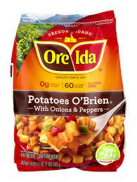 Add the diced potatoes, onions and seasoning. Kroger Brand Potatoes O Brien With Onions Peppers 28 Oz Frozen Frozen Potatoes Air Fryer Recipes Easy Potatoes O Brien