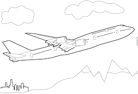Boeing 747 printable coloring page, free to download and print. Coloring Pages Free Vehicles Airplane Coloring Pages
