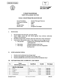 Soal ukk smk tkj 2021 2019. Contoh Soal Ukk Smk 2016 2017 Uji Kompetensi Keahlian Administrasi Sekolah 1529 P1 Spk Garmen