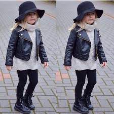 Trendy Pu Leather Jacket In 2021 Childrens Jacket Kids Outfits Girls Fall Outfits