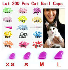 2016 Lots 200pcs 14 Solid Colors Soft Cat Pet Nail Caps Claw Control Paws Off 10pcs Adhesive Glue Size Xs S M L Free Shipping In Cat Grooming From