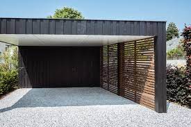 Moderner Carport Aus Holz Funktionales Einzigartiges Zeitloses Und Minimalistisches Design A Garagenbau Carport Modern Garage Aus Holz