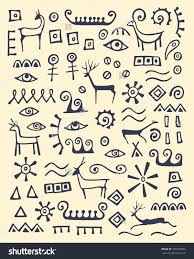 Stock Vector Vector Illustration Of Hand Drawn Animals And Abstract Elements Made In Cave Drawings Style 330254 How To Draw Hands Cave Drawings Animal Drawings