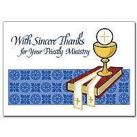 Thanking You For Your Service To Our Parish Priest Appreciation Card