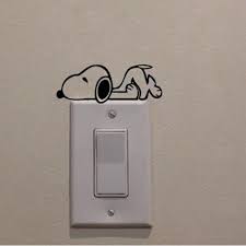 488 Dog Switch Sticker Cartoon Dog Light Switch Stickers For Kids Room Wall Stencil Designs Simple Wall Paintings Wall Painting Decor