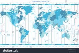 Worldwide Time Zone Map Time Zone Images, Stock Photos & Vectors | Shutterstock