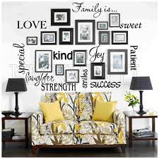 Vinyl Lettering Family Is Sticky Word Quote Wall Art Home Decor Photo Wall Gallery Decor