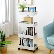 Have you been looking for a storage unit that can be easily moved around where needed? Kitchen Storage Trolley Bigzzia Utility Cart Bathroom Slim Mobile Shelving 4 Tier Storage Cart With Moving Wheels Multifunction Organizer Trolley Mesh Basket Shelf For Office Library Narrow Places Buy Online In Bahamas At
