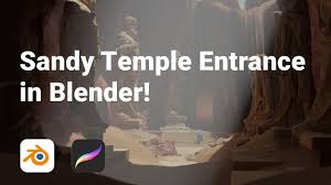 Sandy Temple Art in Blender and Procreate, Concept Art Timelapse