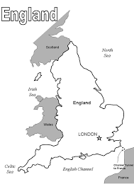 Coloriage carte de l'Angleterre