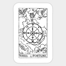 Something new is emerging and will bring new and exciting energy. Tarot Card Wheel Of Fortune Tarot Card Wheel Of Fortune Sticker Teepublic