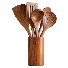 Healthy Cooking Utensils Set Wooden Cooking Tools And Storage Wooden Barrel Natural Nonst Wooden Kitchen Utensils Cooking Utensils Set Wooden Cooking Utensils