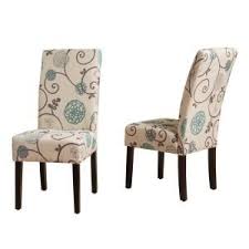 Noble House Pertica White And Blue Floral Fabric Dining Chairs Set Of 2 11015 The Home Depot In 2020 Dining Chairs Fabric Dining Chairs Upholstered Dining Chairs