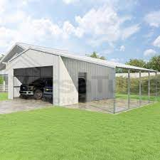 Summit Garage With Lean To 20 X 20 X 10 Backyard Buildings Garage Door Styles Building Systems