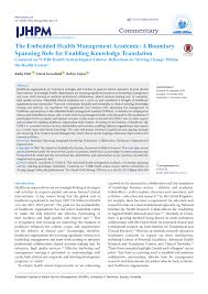 Hours may change under current circumstances Pdf The Embedded Health Management Academic A Boundary Spanning Role For Enabling Knowledge Translation Comment On Cihr Health System Impact Fellows Reflections On Driving Change Within The Health System