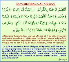 Doa Membaca Al Quran Membaca Qur An Doa