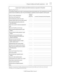 A preventive maintenance checklist is a set of written tasks that guide the technician through a pm before it can be closed. Supervisor S Facility And Administrative Inspection Checklist