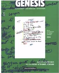 Vers L Etude Genetique De L œuvre De Louis Rene Des Forets Persee
