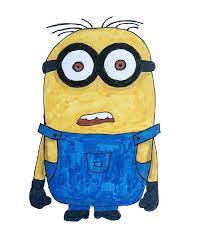 Tranh tô màu minion với chiếc loa. Minion