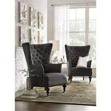 Home Decorators Collection Remmy Velvet Slate Upholstered Arm Chair 9434800240 The Home Depot Home Living Room Living Room Chairs Accent Chairs For Living Room