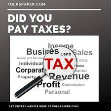Crypto Taxes Cryptocurrency Paying Taxes Tax