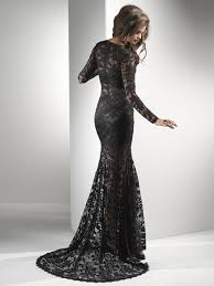 Black Illusion Lace Long Sleeve Prom Dress Unique Vintage Cocktail Pinu Prom Dresses Long With Sleeves Long Sleeve Prom Dress Lace Black Lace Formal Dress