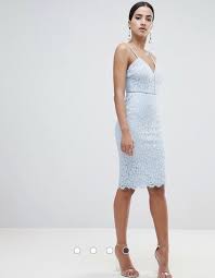 Asos Bodycon Light Blue Lace Dress Asos Lace Dress Lace Midi Dress Lace Blue Dress