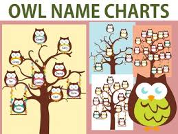 Owl Name Charts