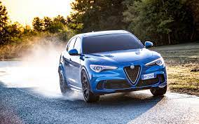 Download Wallpapers Alfa Romeo Stelvio Quadrifoglio 2018 Blue Luxury Crossover Road Speed Wet Road Blue Stelvio Alfa Romeo Besthqwallpapers Com Alfa Romeo Stelvio Alfa Romeo Best Muscle Cars