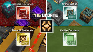 For example warped/crimson nylium, nether gold ore, deepslate ores, netherite tools/weapons/armour and ingots, maybe piglins. Clear Vanilla Resource Pack Mcaddon