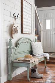 Diy Footboard Turned Into A Bench Is Up On My Blog With A Complete Video Tutorial Upcycled Furniture Home Decor Diy Furniture