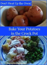 How To Bake Potatoes In A Crock Pot Without Foil Recetas Saludables Comida Recetas