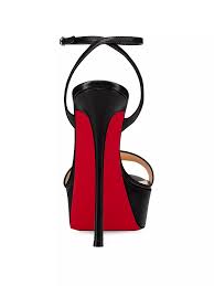 Christian Louboutin Black Loubi Queen Alta Heeled Sandals