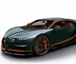 Green Carbon Bugatti Chiron With Orange Has Polarizing Spec Luxury Bugatti Chiron Bugatti Cars Bugatti