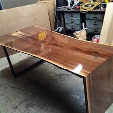 Gorgeous 7ft Live Edge Walnut Waterfall Dining Table Etsy All Wood Furniture Custom Dining Tables Wooden Tables