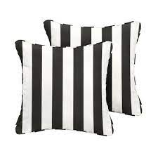 The mainstays outdoor toss pillow (set of 2) is the perfect way to add a splash of color and personality to our outdoor furniture and cushions! Sunbrella 2pk Cabana Classic Outdoor Throw Pillows Black White Target