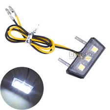 12v Universal Rear Motorcycle License Plate Light Led Number Plate Lights Emark Ebay