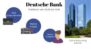 Ein praktikum bei der deutschen bank bietet ihnen einzigartige einblicke in die berufliche praxis und gibt ihnen einen ausblick auf ein mögliches traineeprogramm. Praktikums Vortrag By Celina Konig