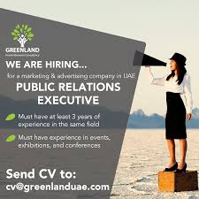 We Are Hiring A Public Relations Executive For A Marketing And Advertising Company In Uae Must Hav Job Ads Marketing And Advertising Public Relations