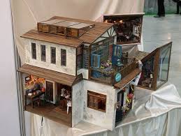 Miniature French Style Cafe With Sky Lights Maison Miniature Maison Et Vitrine Miniature