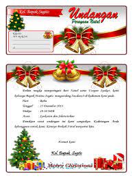 Contoh undangan natal unik kumpulan info remaja terbaru 2015. Undangan Perayaan Natal Warna F4 Word2007