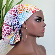 Protect Hair W/satin Lined Scrub Cap. Buttons Option, Size Option See  Description, Nurse/surgical/doctor Cap, Medical Ponytail Scrub Cap